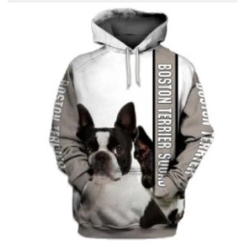 Gorgeous Black White Dog Pattern Animals Hoodie