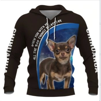  Generous And Beautiful Black Dog Pattern Animals Hoodie