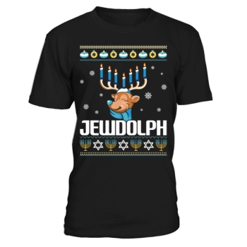 Merry Christmas Jewdolph Reindeer Hanukkah Christmas