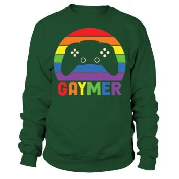 Gaymer LGBT Gamer Rainbow Flag Sweatshirt