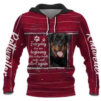 Precious Red Dog Pattern Animals Hoodie