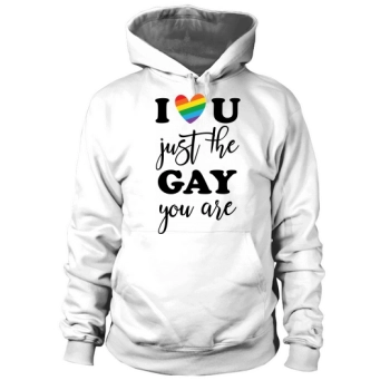 I Love You Just The Gay You Are Hooded Sweatshirt