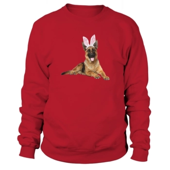 German Shepherd Dog Wearing Easter Bunny Ears Dog Sweatshirt