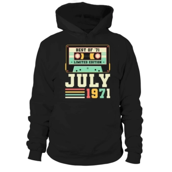 50th Birthday Gift July 1971 50 Years Hoodies