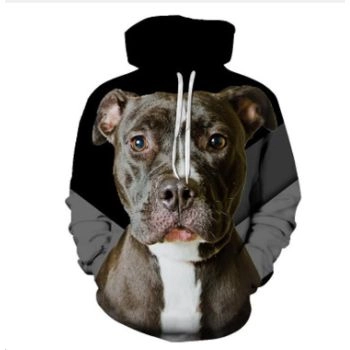 Classical And Elegance Black Dog Pattern Animals Hoodie