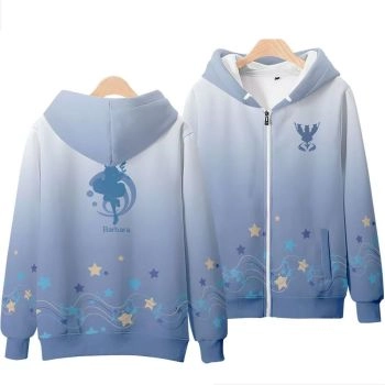 Cute Genshin Impact Barbara The Anime Zip-Up Hoodie