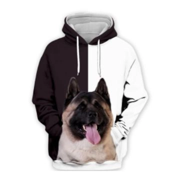 Classical And Elegance Black White Dog Pattern Animals Hoodie