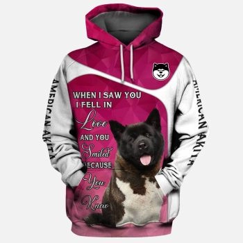 Loose And Fashion Pink Dog Pattern Animals Hoodie