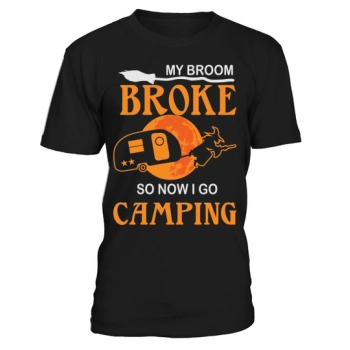 Halloween My broom broke so now I go camping