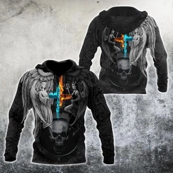 Fashion Black Skull Pattern Skull Hoodie