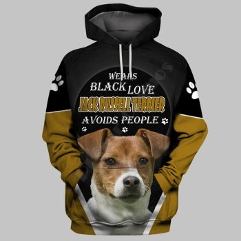 Street Style Black Yellow Dog Pattern Animals Hoodie