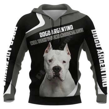 Gorgeous Black Dog Pattern Animals Hoodie