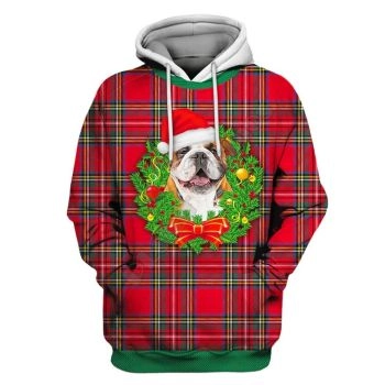  Precious And Cute Red Dog Pattern Christmas Hoodie