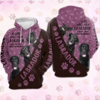 Gorgeous Pink Dog Pattern Animals Hoodie