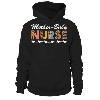 Mother Baby Nurse Leopard Mothers Hoodies