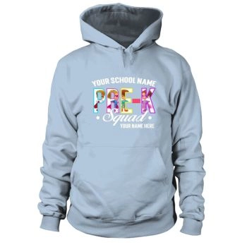 Pre-K Teacher, Personalized For Teachers Team, Pre-K Teacher Hoodies, Pre-K Squad Crew, Team Pre-K, Back to School Gift - Light Blue / XXL Hoodies