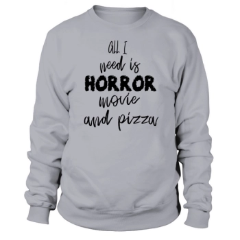 Horror Movie and Pizza Halloween Sweatshirt