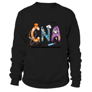 Halloween Nurse CNA Certified Nursing Assistant Sublimation Sweatshirt