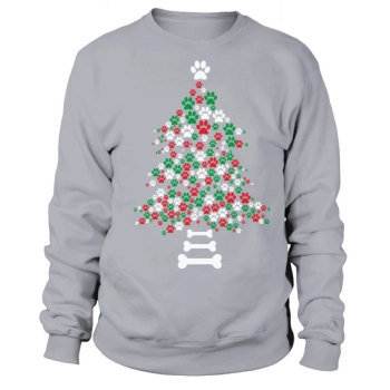 Christmas Tree Bones and Paw Sweatshirt