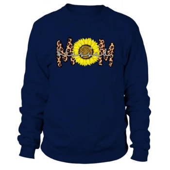 Blessed Mama Yellow Sunflower Leopard Sweatshirt