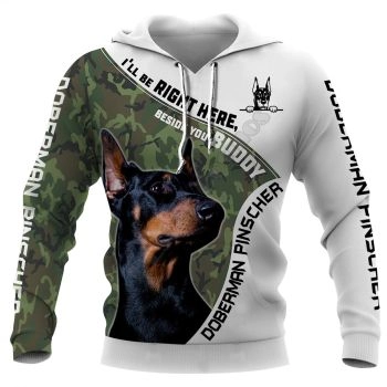 Elegance Green White Dog Pattern Animals Hoodie