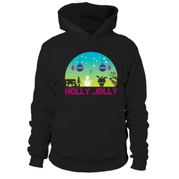 Jolly Cute Holly Jolly Christmas Party Tee Hoodies