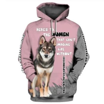 Precious And Gorgeous Pink Dog Pattern Animals Hoodie