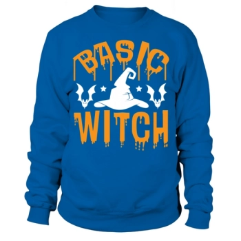 Basic Witch Halloween Bleached Sweatshirt