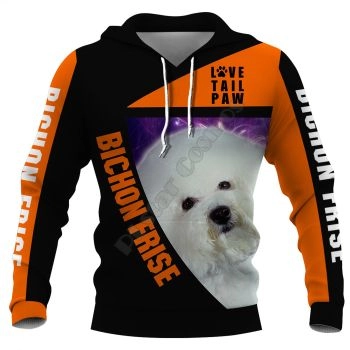 Gorgeous Black Orange Dog Pattern Animals Hoodie