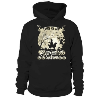 This is my golden retriever costume in the moon Funny Halloween Hoodies