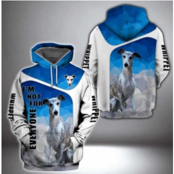 Street Blue White Dog Pattern Animals Hoodie