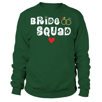 Bride Squad LGBT Rainbow Flag Sweatshirt