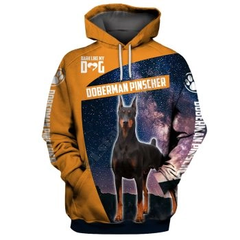 Precious And Gorgeous Blue Orange Dog Pattern Animals Hoodie