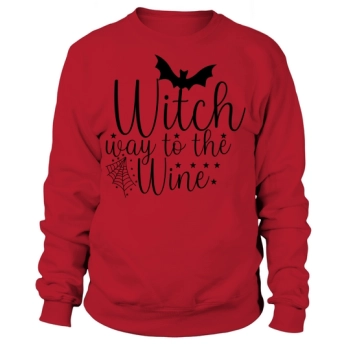 Witch Way To The Wine Party Halloween Sweatshirt