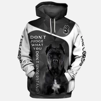 Classical And Elegance Black Dog Pattern Animals Hoodie