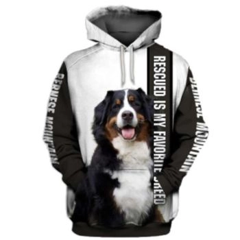  Fashion Black Dog Pattern Animals Hoodie