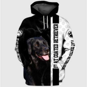  Classical  Black White Dog Pattern Animals Hoodie