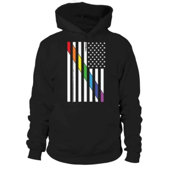 Support LGBT Pride US Rainbow Hoodies