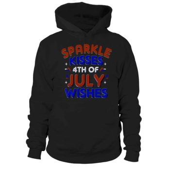 Sparkle Kisses 4th Of July Wishes Hoodies