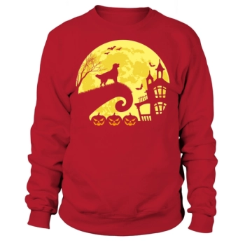 Golden Retriever and Halloween Moon Funny Sweatshirt