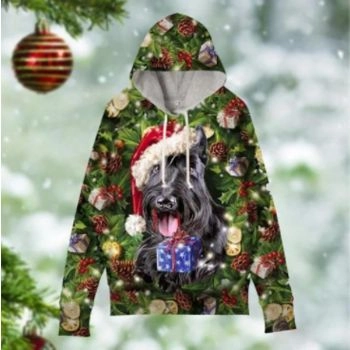  Elegance Green Dog Pattern Animals Hoodie