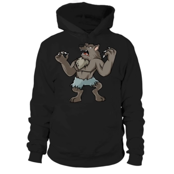 Halloween Cartoon Werewolf Hoodies