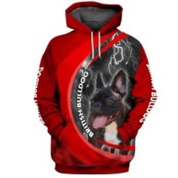 Precious And Gorgeous Red Dog Pattern Animals Hoodie