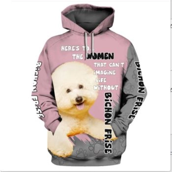 Fashion Pink Dog Pattern Animals Hoodie