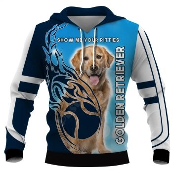 Classical  Blue Dog Pattern Animals Hoodie