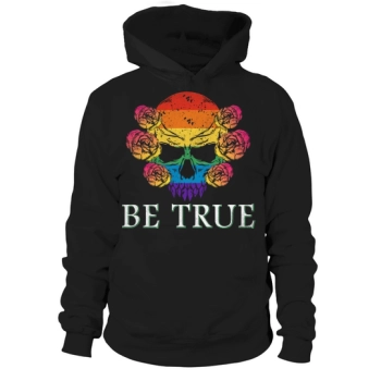 Skull Pride Rainbow Vintage Be True Hoodies