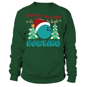 Christmas Sport Santa's Favorite Bowling Sweatshirt