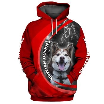 Pretty Red Dog Pattern Animals Hoodie