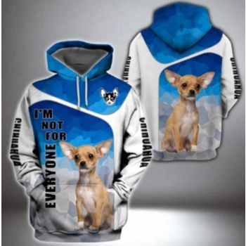 Pretty Blue White Dog Pattern Animals Hoodie