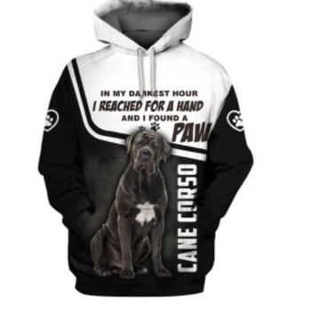 Fashion Black White Dog Pattern Animals Hoodie